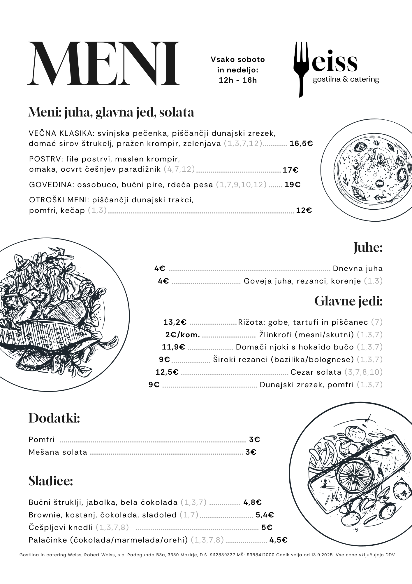 kosila – Gostilna Weiss